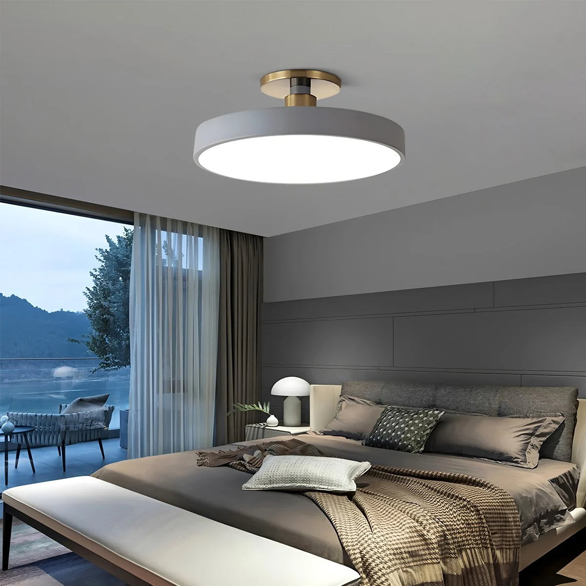 Antizer Isla Flush Mount Ceiling Lamp for Bedroom