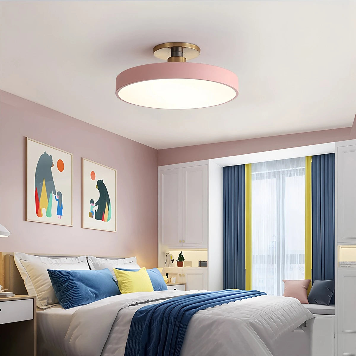 Antizer Isla Flush Mount Ceiling Lamp for Bedroom