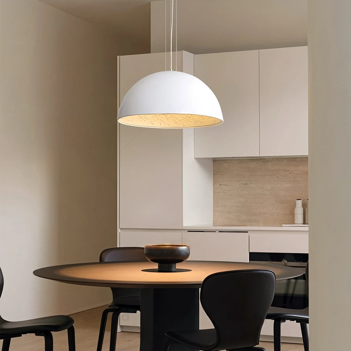 Antizer Italian Semi-Circular Gypsum Relief Pendant Light