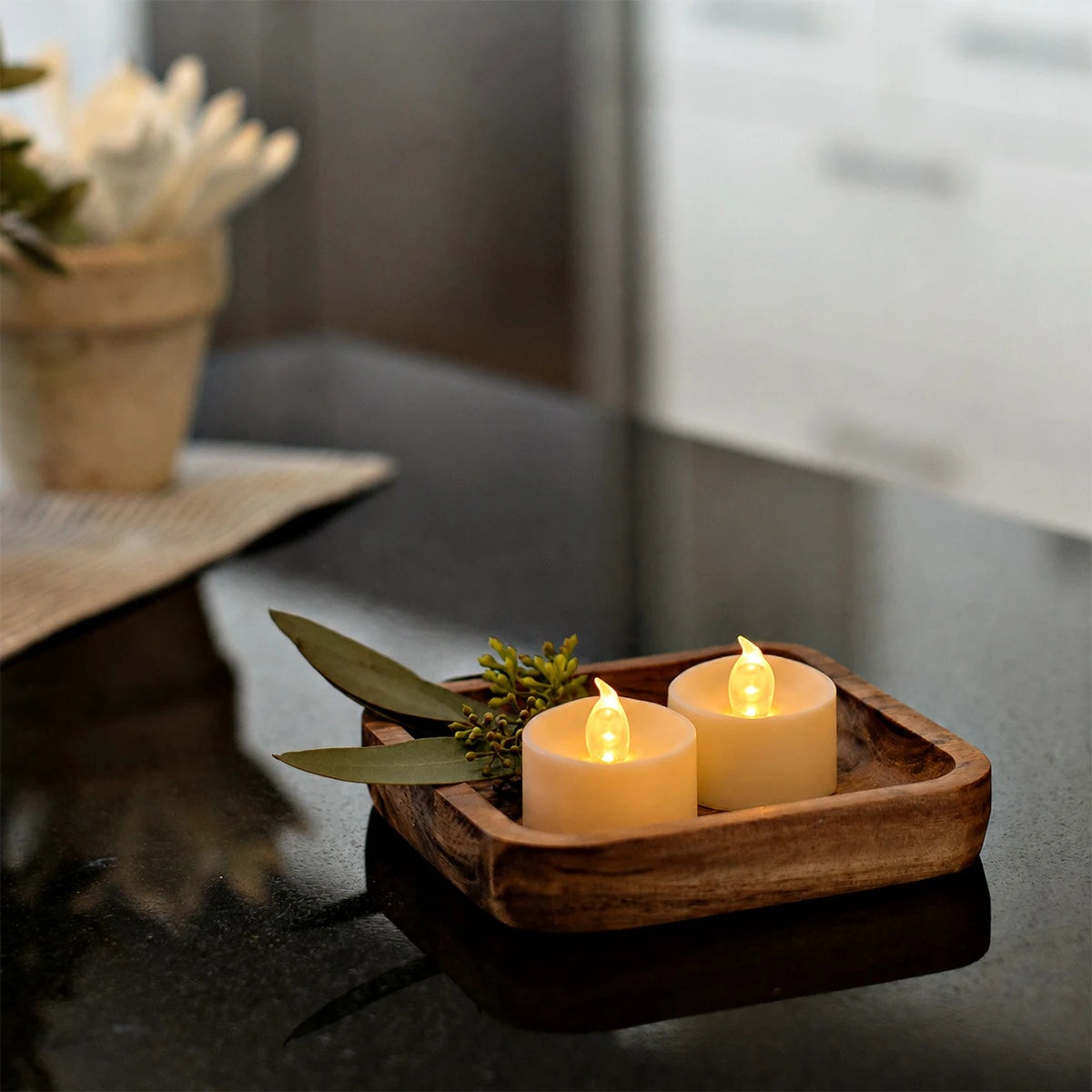 Antizer Ivory  LED Flameless Candle Tealights 100 Pack × 18