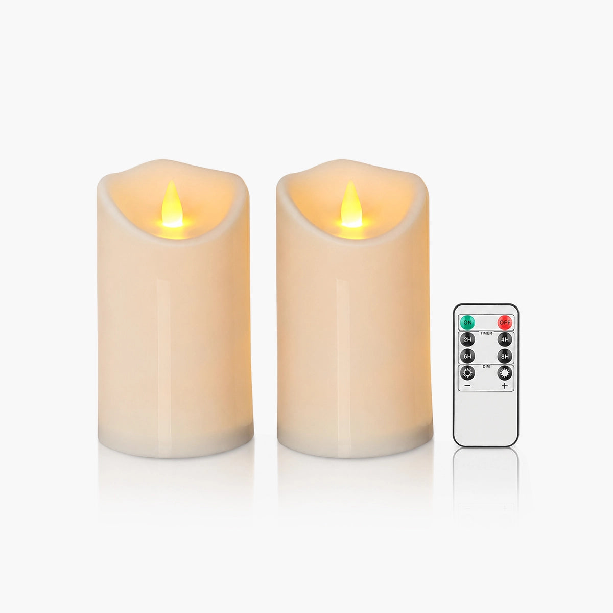 Antizer Ivory Outdoor Waterproof Pillars Flameless Candle 12 Pack × 12