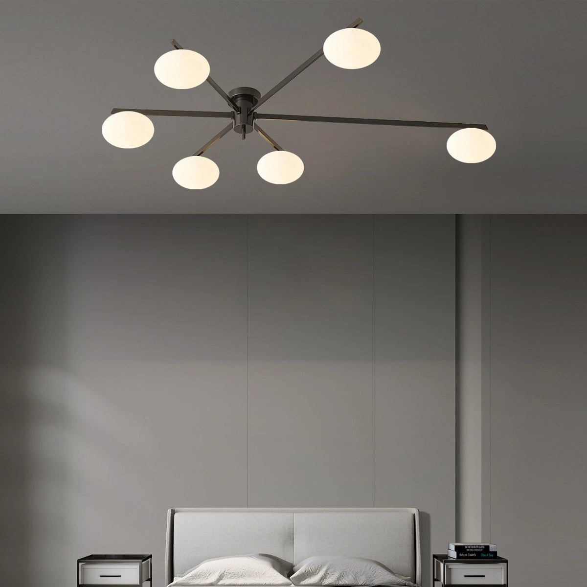 Antizer Modern Multi-Arm Semi Flush Mount Ceiling Light