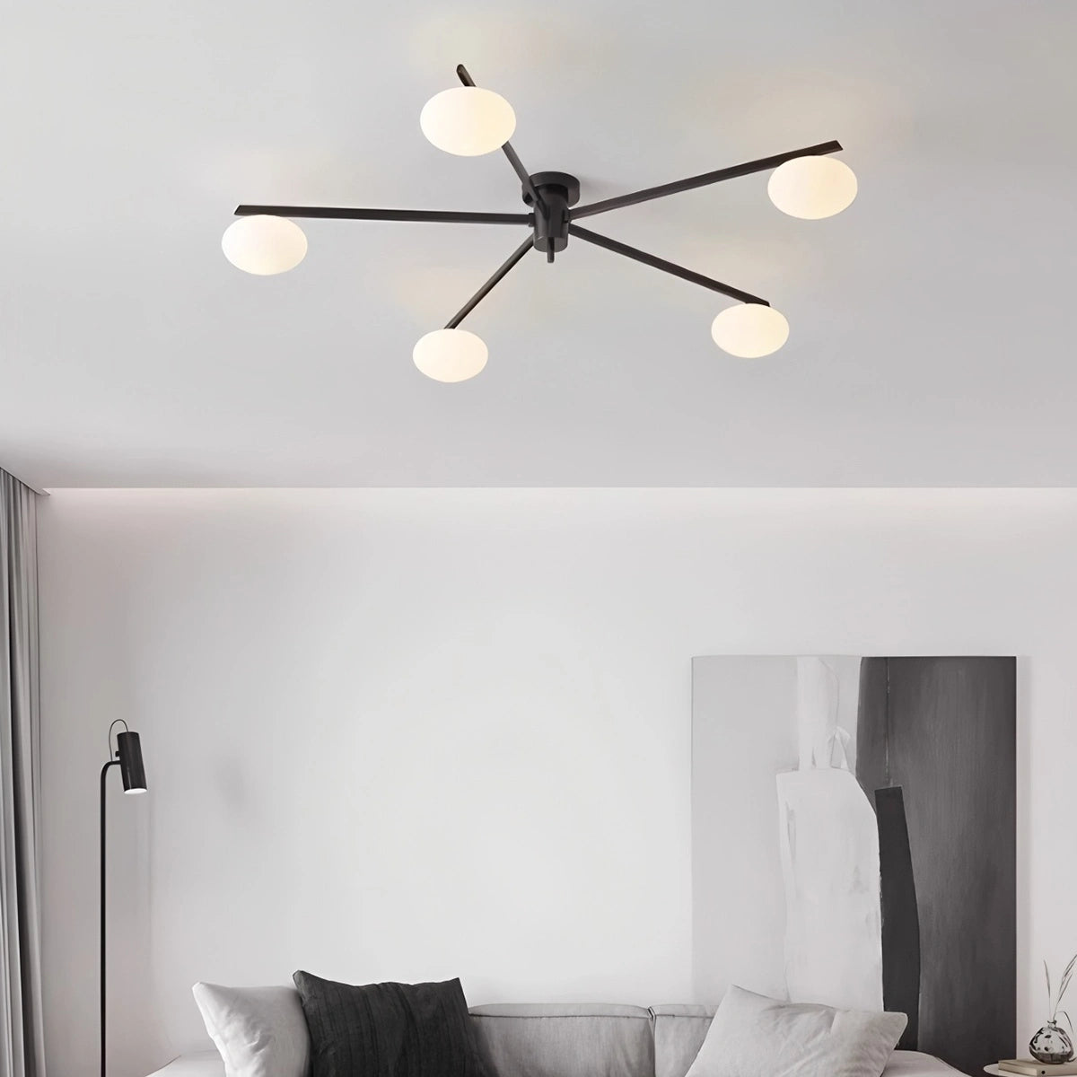 Antizer Modern Multi-Arm Semi Flush Mount Ceiling Light