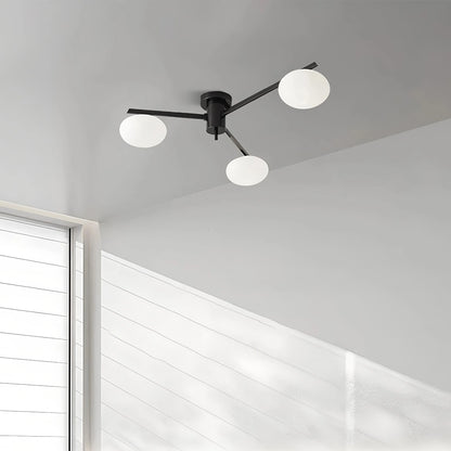 Antizer Modern Multi-Arm Semi Flush Mount Ceiling Light