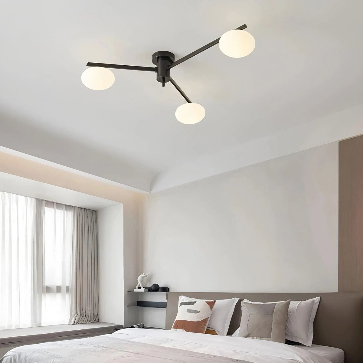 Antizer Modern Multi-Arm Semi Flush Mount Ceiling Light