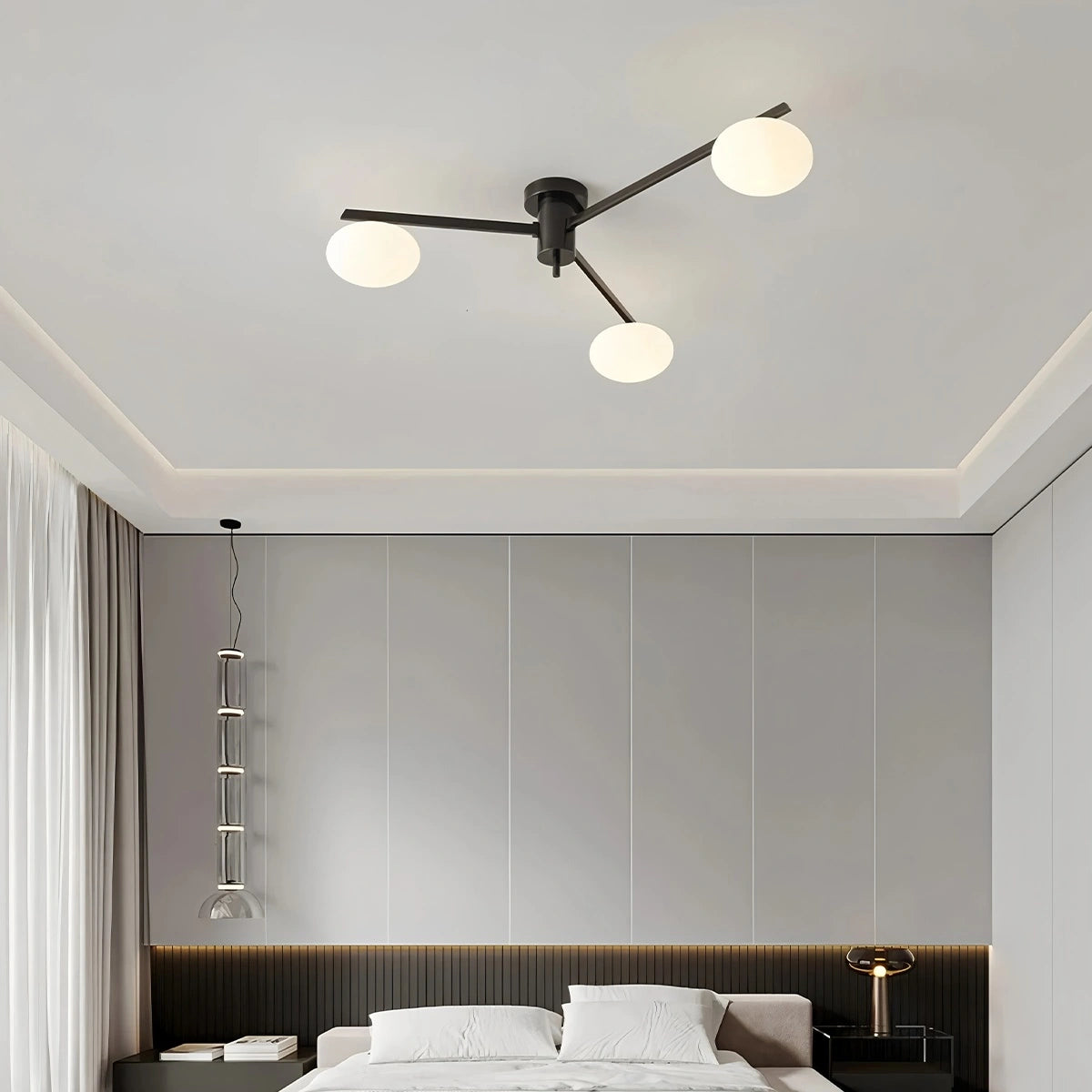 Antizer Modern Multi-Arm Semi Flush Mount Ceiling Light