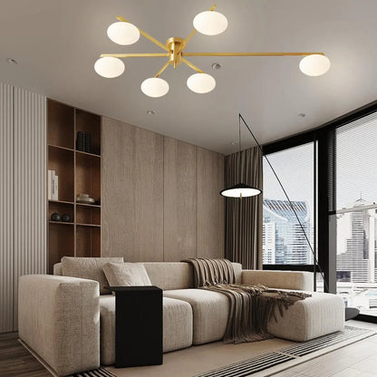 Antizer Modern Multi-Arm Semi Flush Mount Ceiling Light