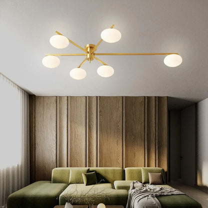 Antizer Modern Multi-Arm Semi Flush Mount Ceiling Light