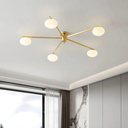 Antizer Modern Multi-Arm Semi Flush Mount Ceiling Light