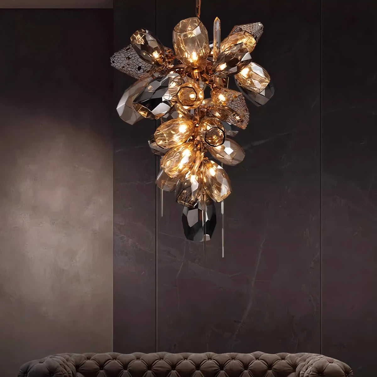 Antizer Kallisto Sculptural Glass Chandelier for Dining Room