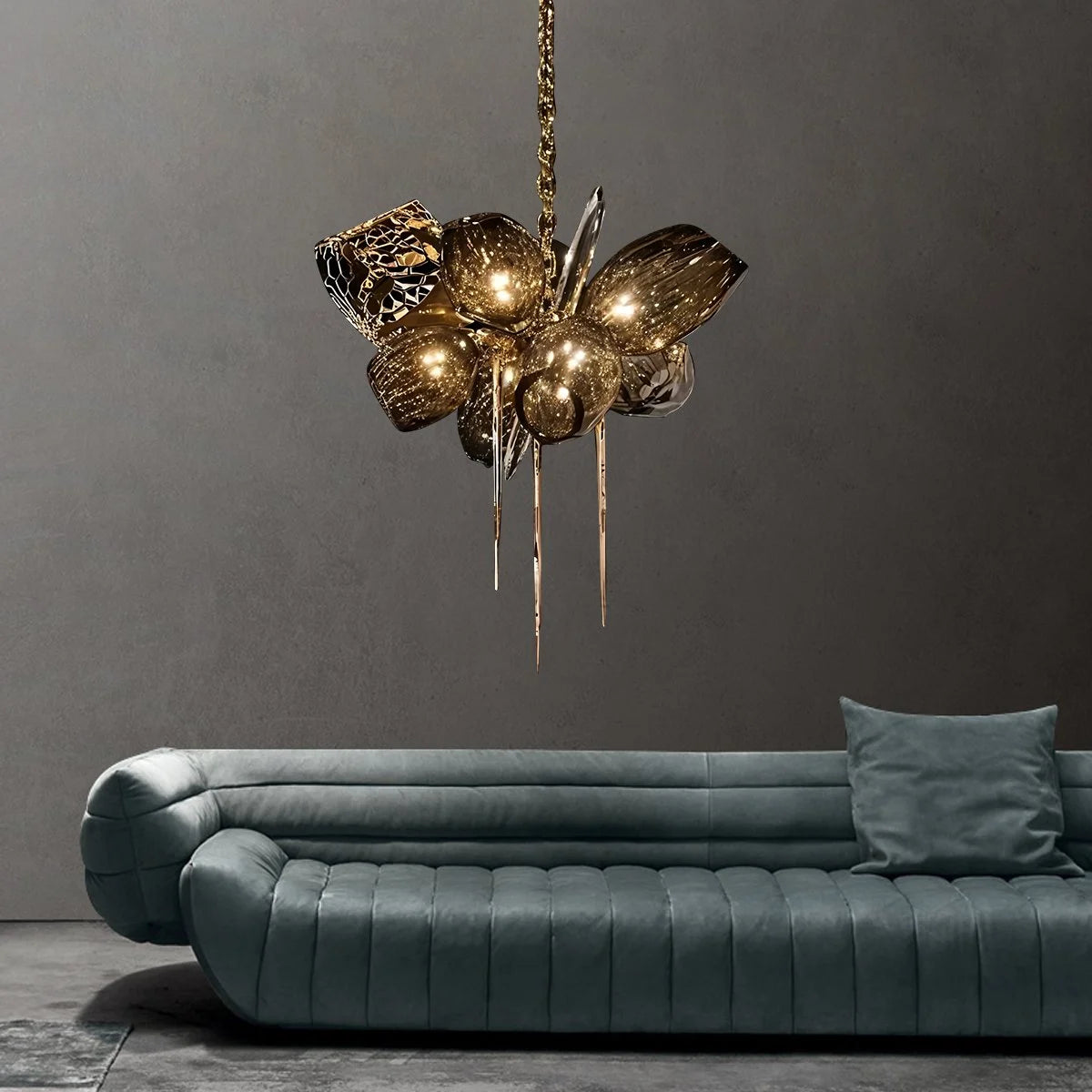 Antizer Kallisto Sculptural Glass Chandelier for Dining Room