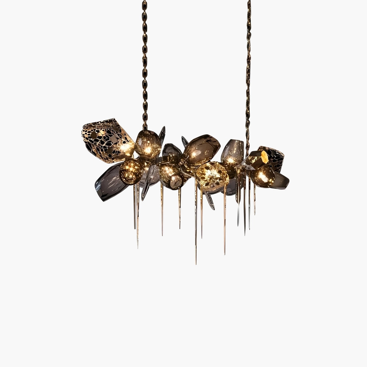 Antizer Kallisto Sculptural Glass Chandelier for Dining Room