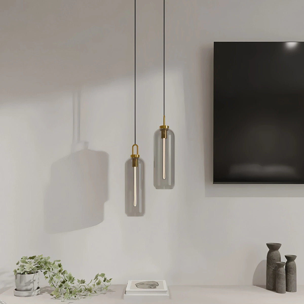Antizer Kanani Frosted Glass Pendant Light for Kitchen