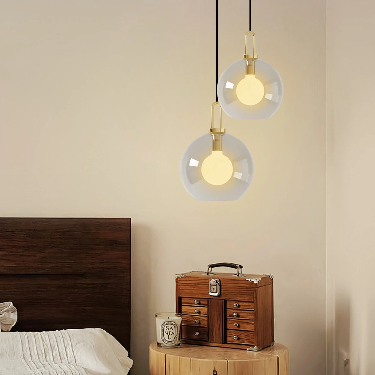 Antizer Kanani Frosted Glass Pendant Light for Kitchen