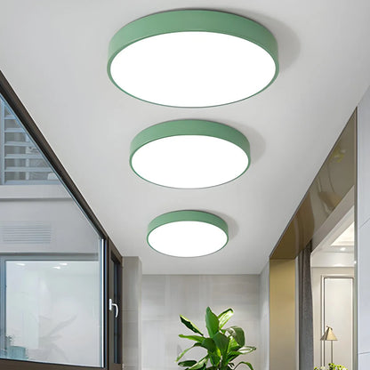 Antizer LED Minimalist Circular Macaron Ceiling Light