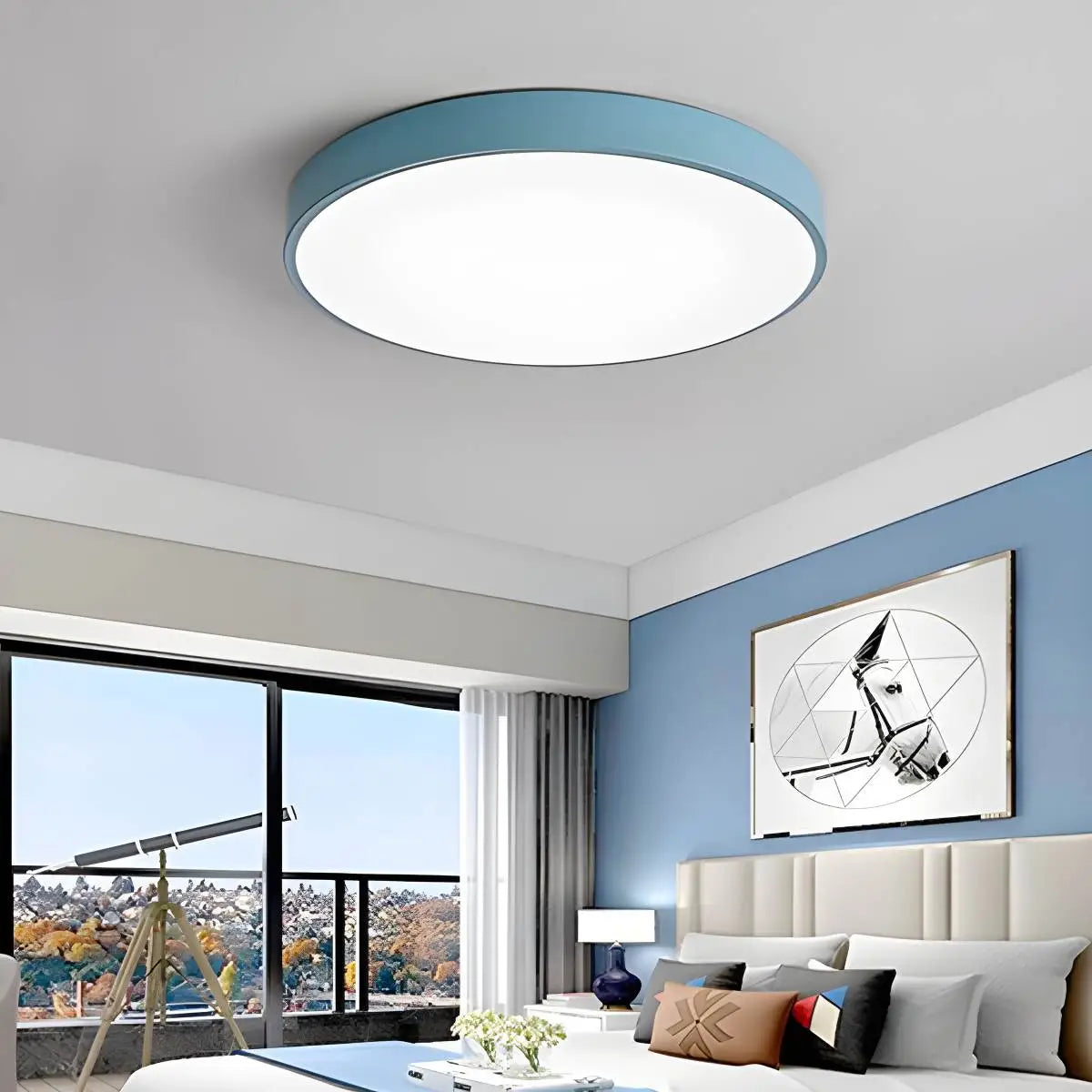 Antizer LED Minimalist Circular Macaron Ceiling Light