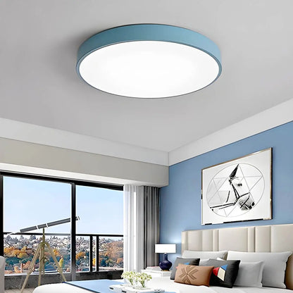 Antizer LED Minimalist Circular Macaron Ceiling Light