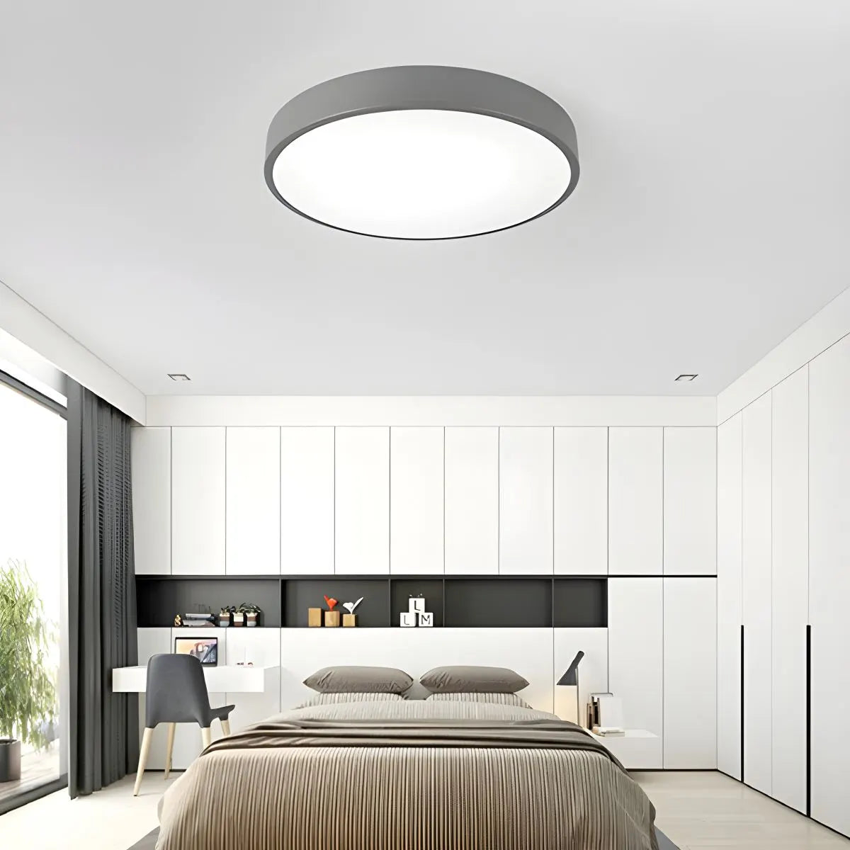 Antizer LED Minimalist Circular Macaron Ceiling Light