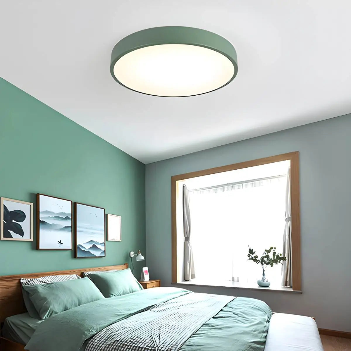 Antizer LED Minimalist Circular Macaron Ceiling Light