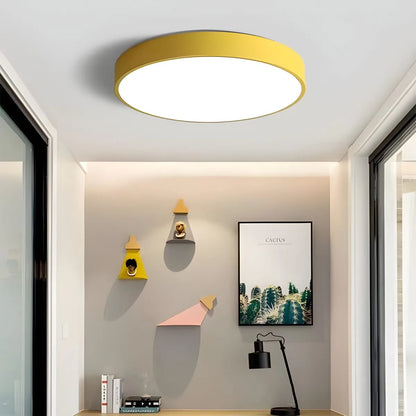 Antizer LED Minimalist Circular Macaron Ceiling Light