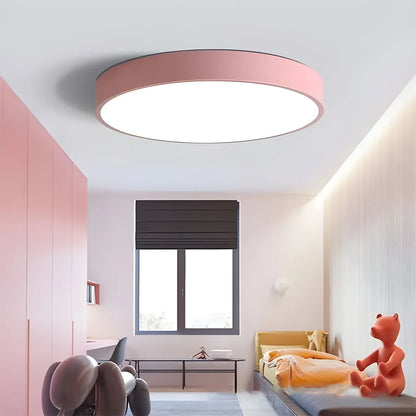 Antizer LED Minimalist Circular Macaron Ceiling Light