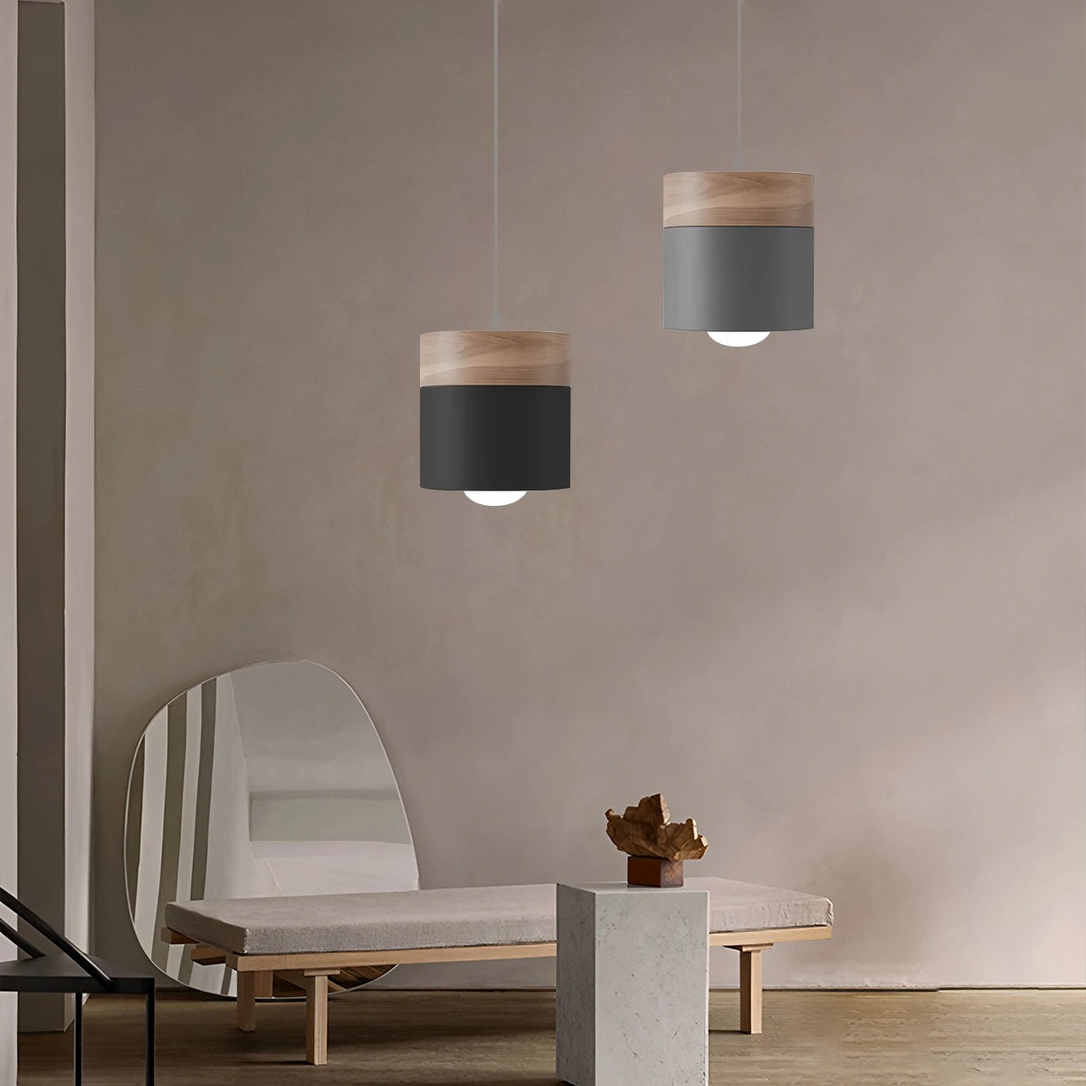 Antizer Laetus Modern Wood Accent Pendant Light