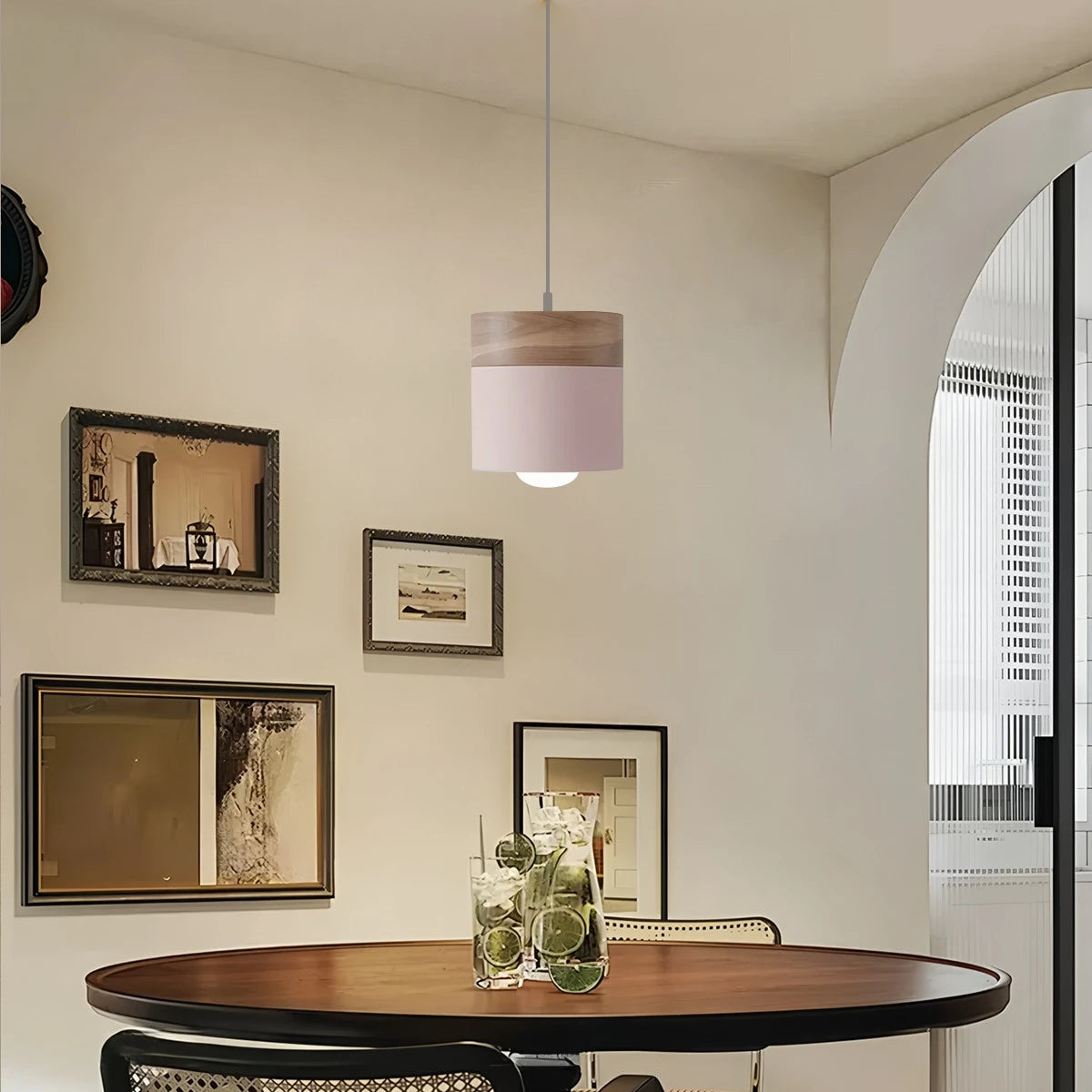 Antizer Laetus Modern Wood Accent Pendant Light
