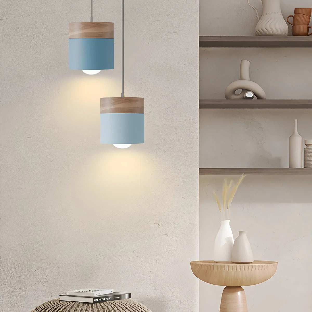 Antizer Laetus Modern Wood Accent Pendant Light