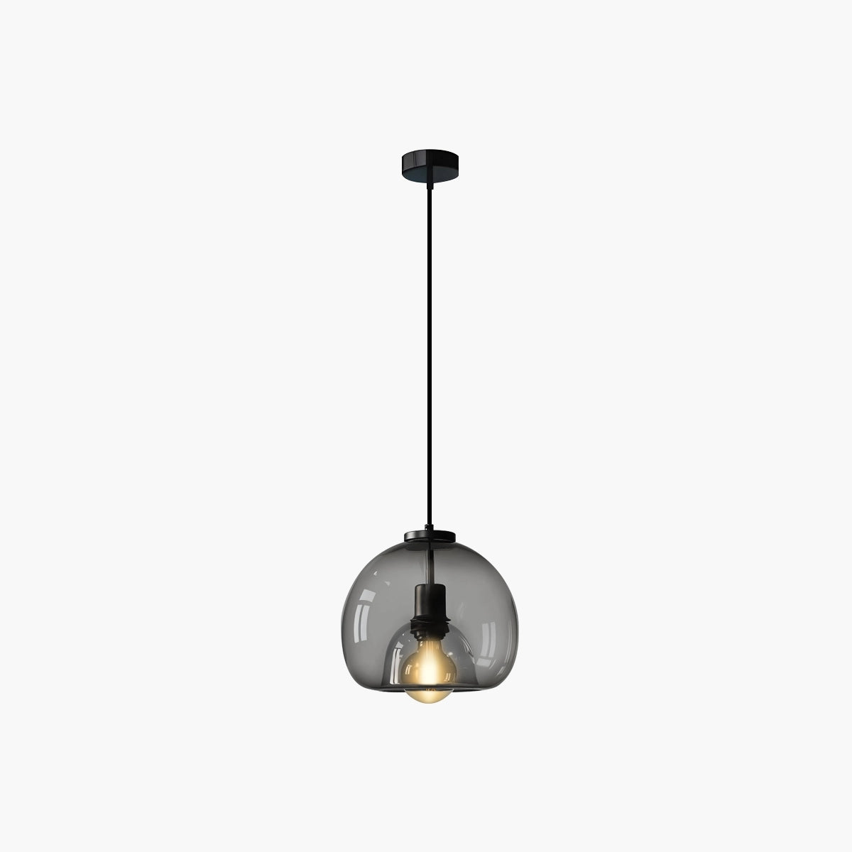 Antizer Smoky Grey Glass Pendant Light