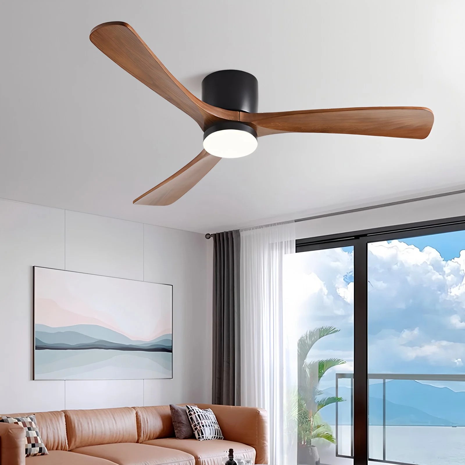 Antizer Large Low Profile Ceiling Fan with Light