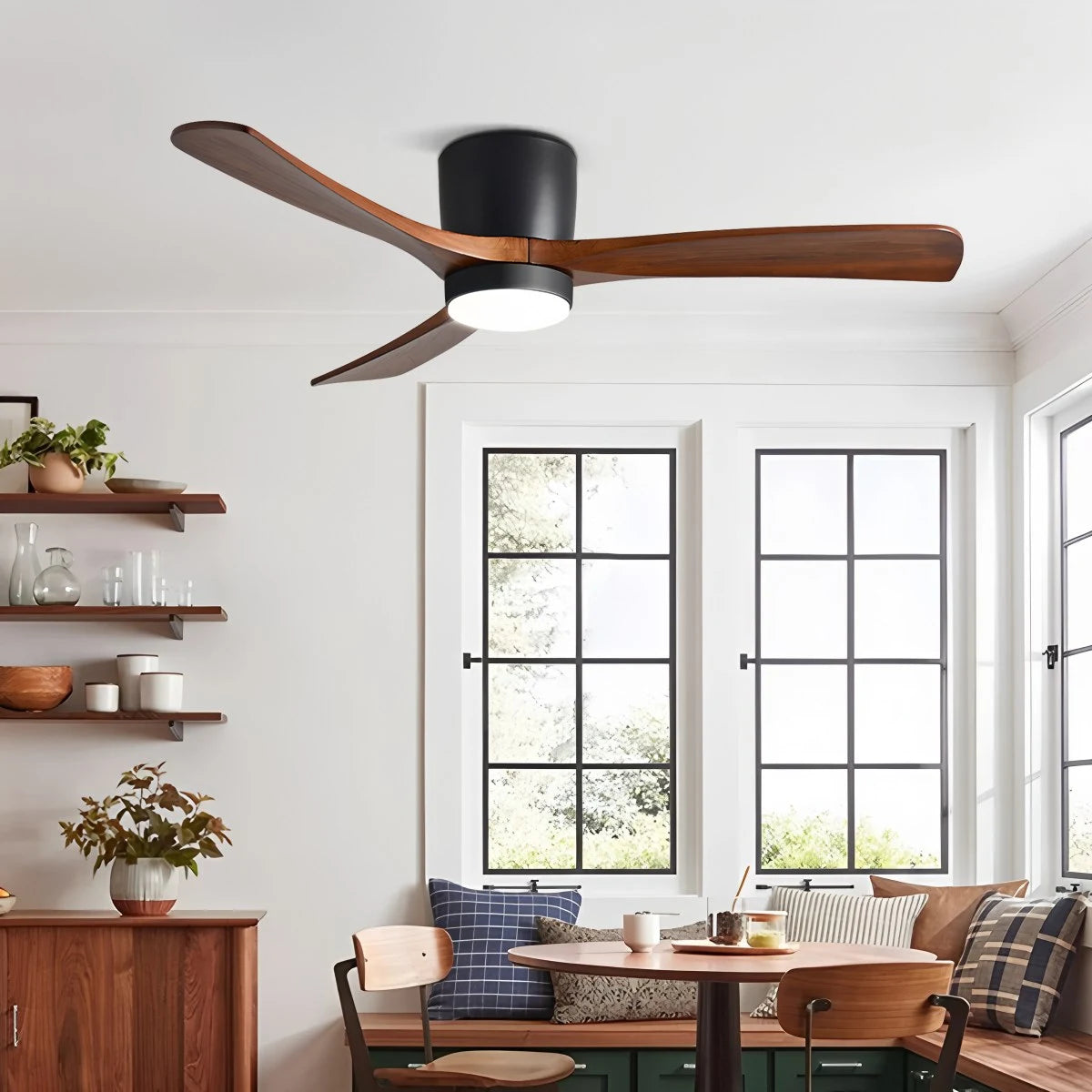 Antizer Large Low Profile Ceiling Fan with Light