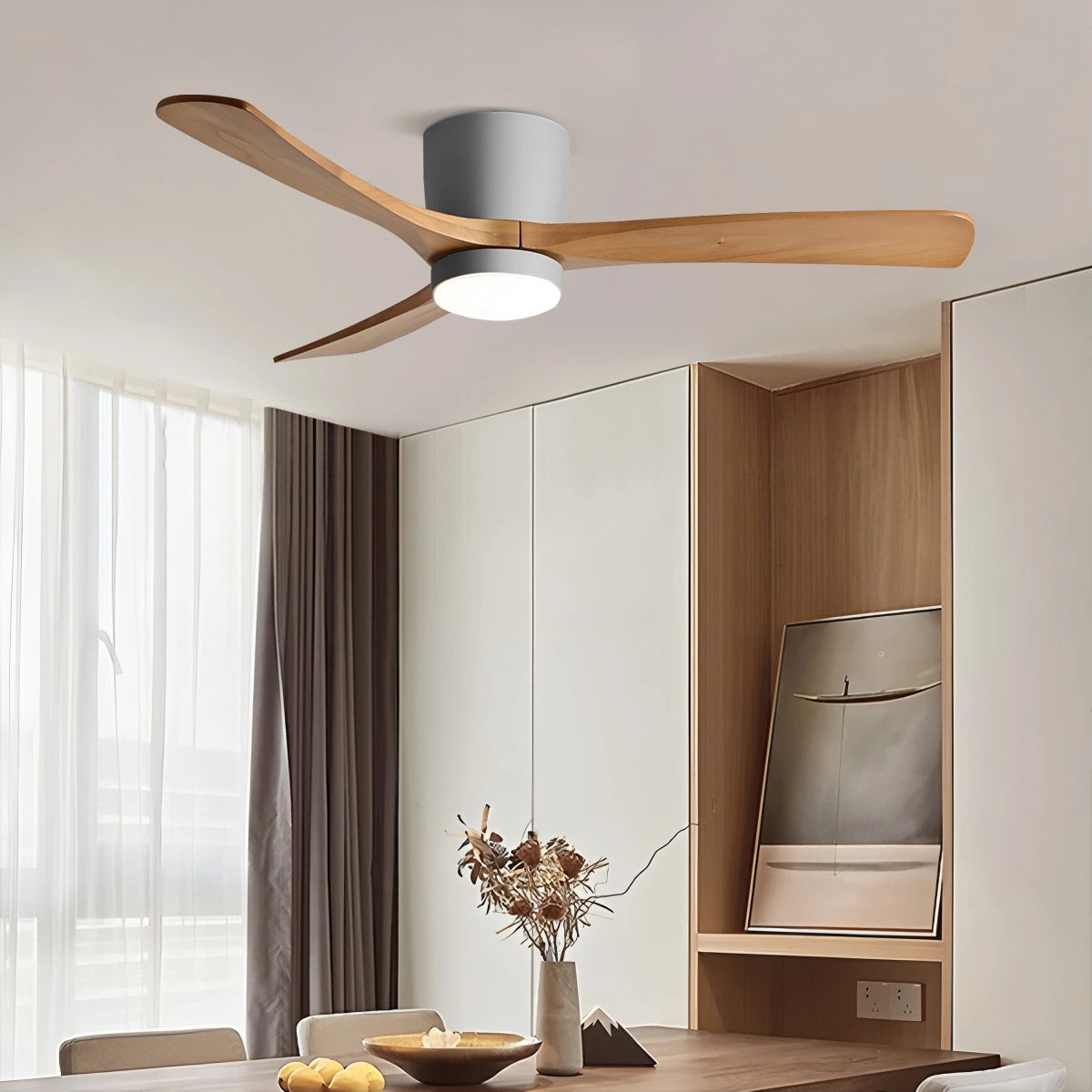 Antizer Large Low Profile Ceiling Fan with Light