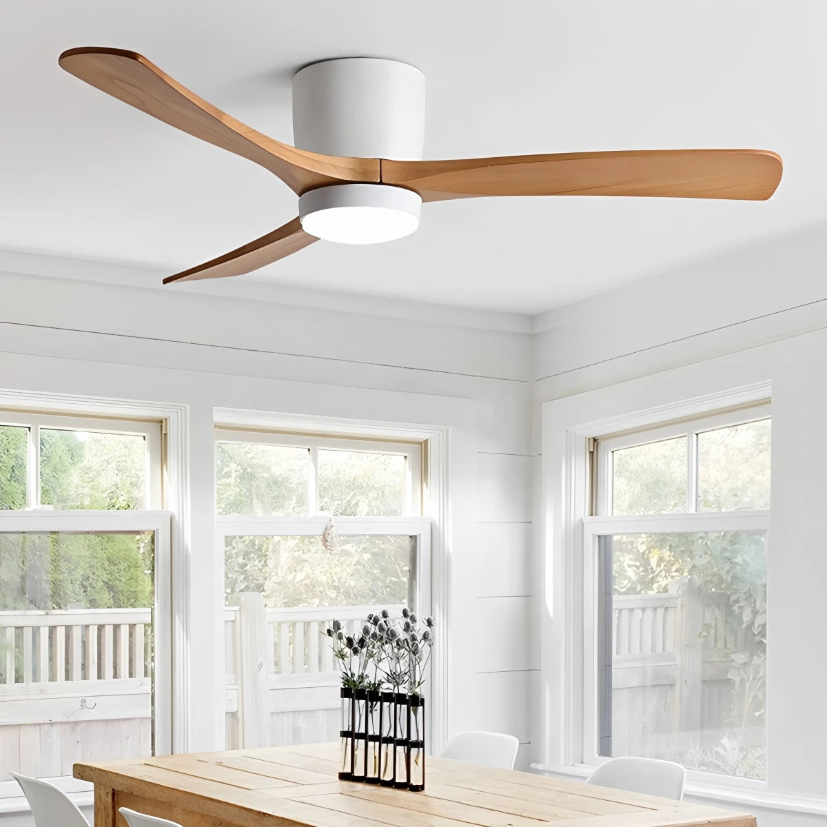 Antizer Large Low Profile Ceiling Fan with Light