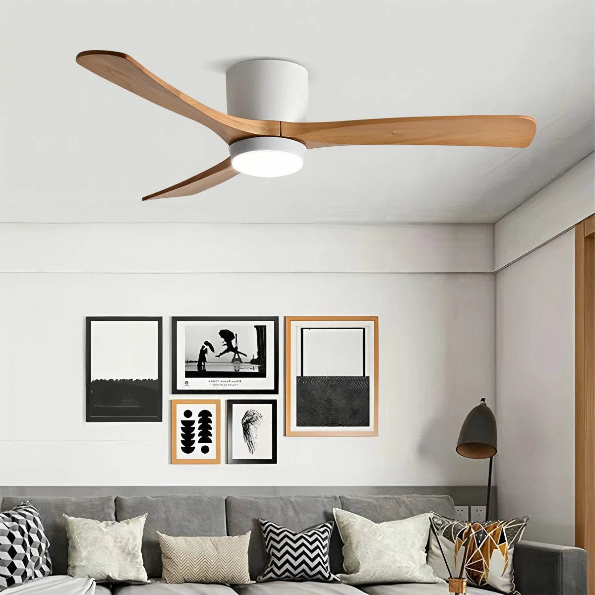 Antizer Large Low Profile Ceiling Fan with Light