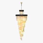 Antizer Large Luxury Crystal Long Chandelier