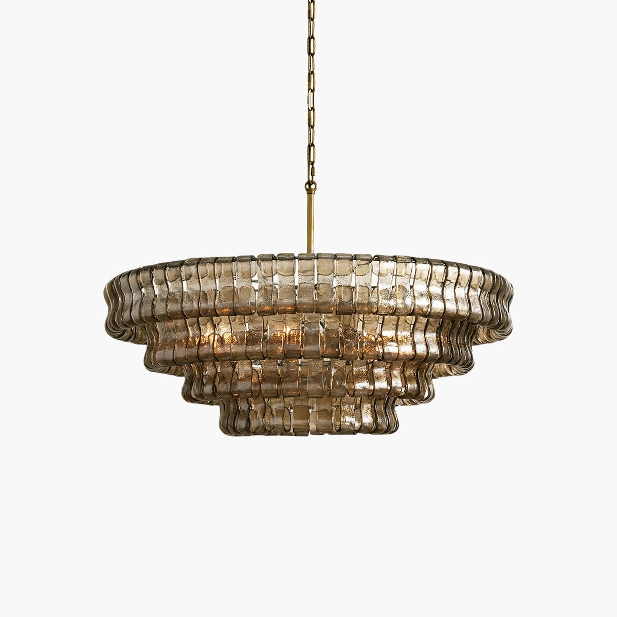 Antizer Light Luxury Murano Ring Layered Glass Chandelier