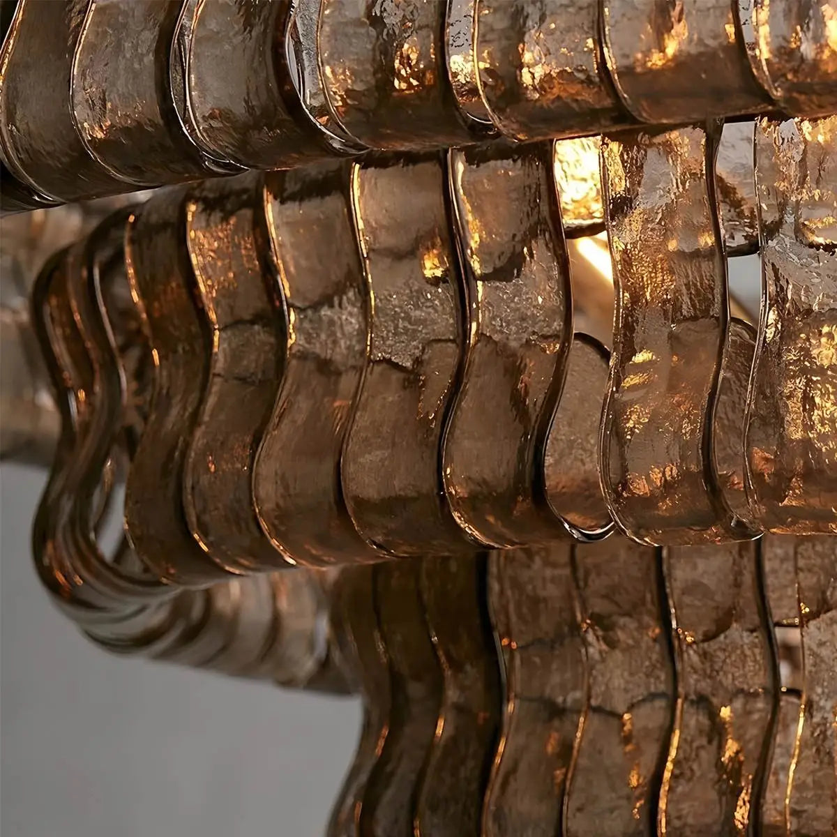 Antizer Light Luxury Murano Ring Layered Glass Chandelier