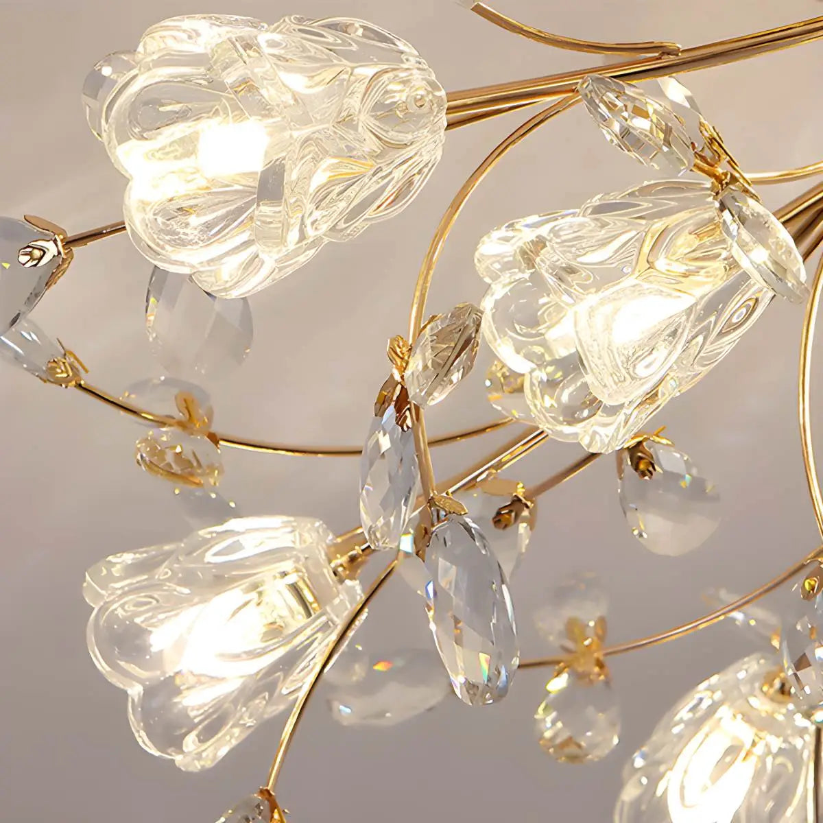 Antizer Lily Art Deco Flower Ceiling Light for Bedroom