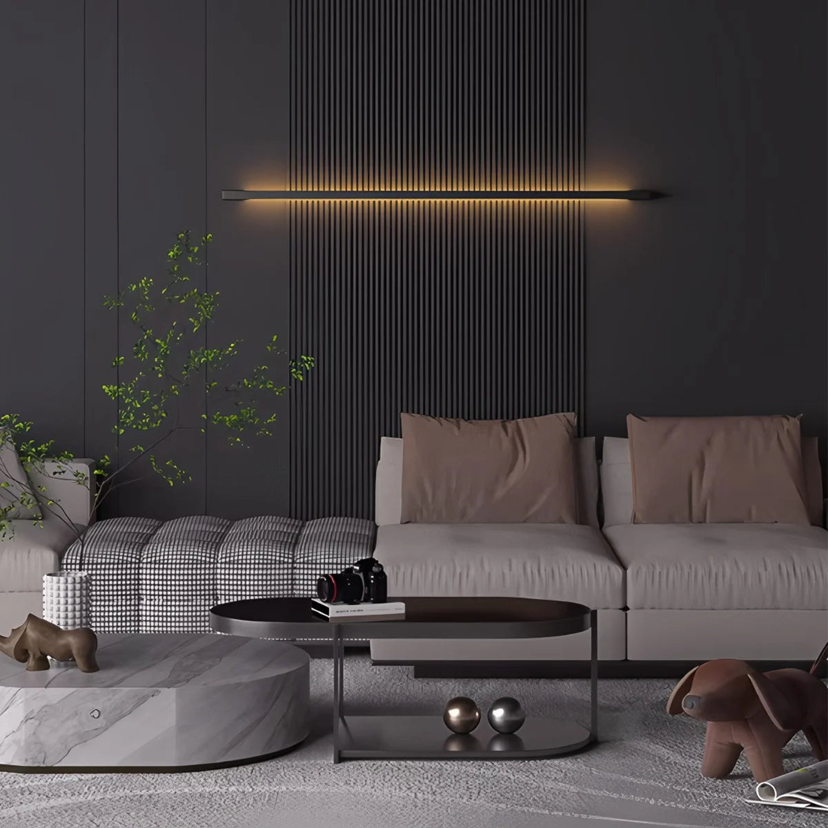 Antizer Long Linear Stairwell Wall Sconce