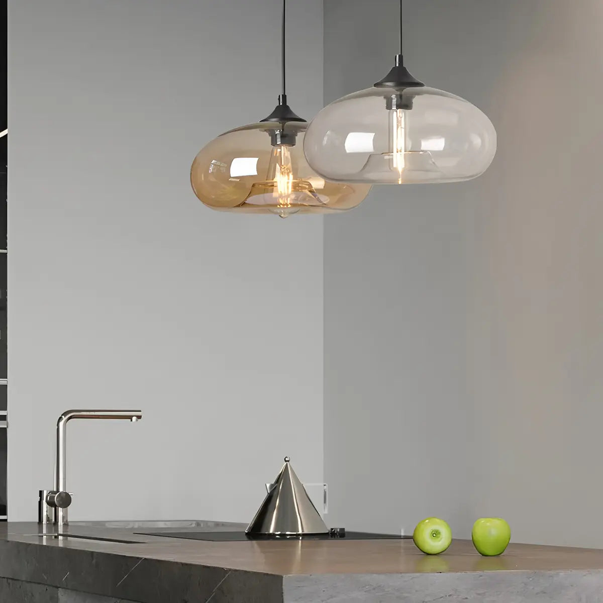 Antizer Colorful Glass Pendant Light for Dining Area