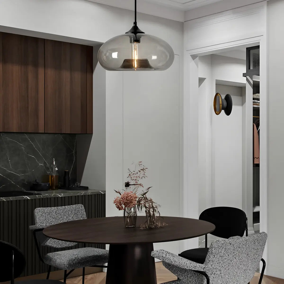 Antizer Colorful Glass Pendant Light for Dining Area