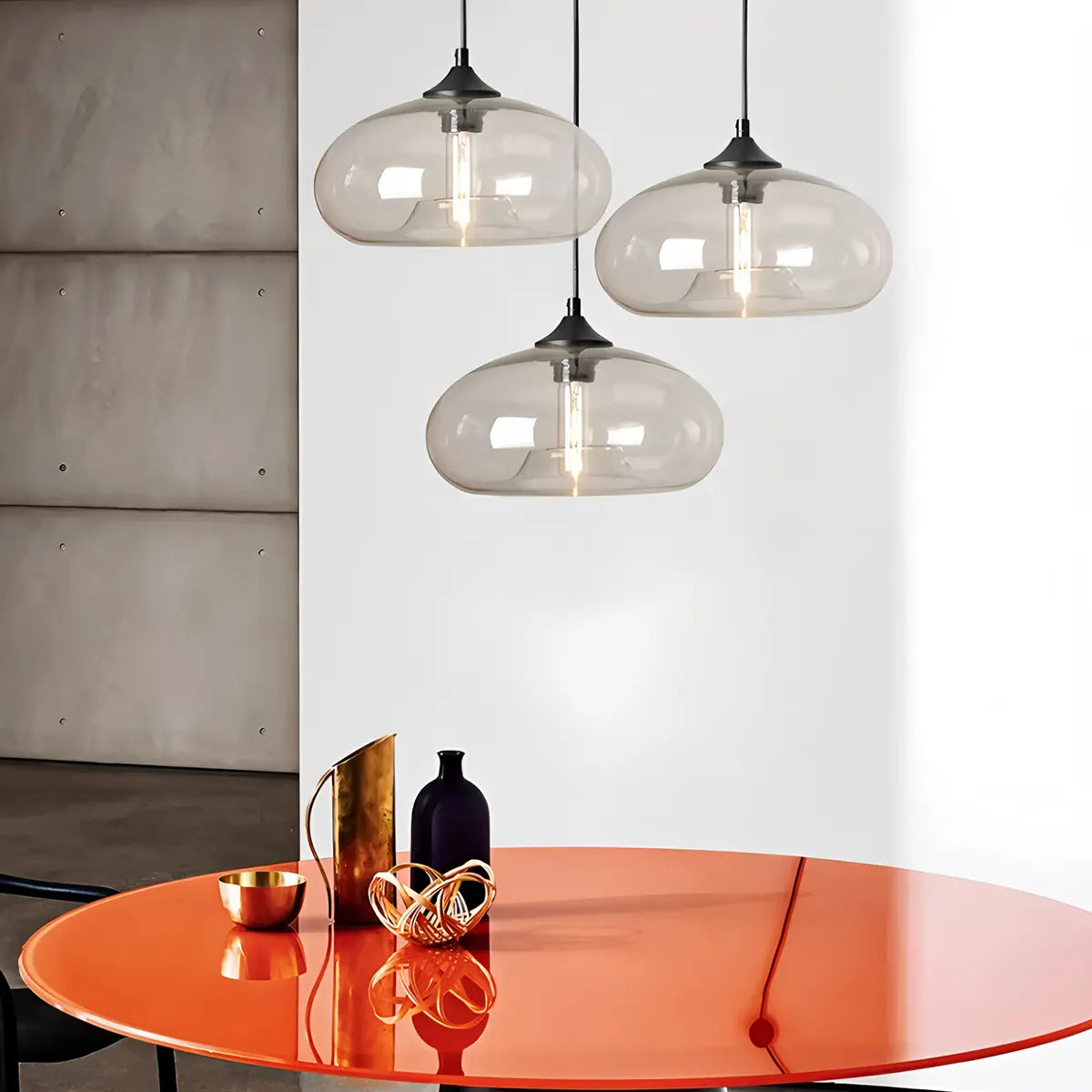 Antizer Colorful Glass Pendant Light for Dining Area