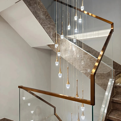 Antizer Luxury Water Drop Pendant Chandelier for Living Room