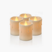 Antizer Lvory Drip Flameless Votive Candles 12 Pack × 36