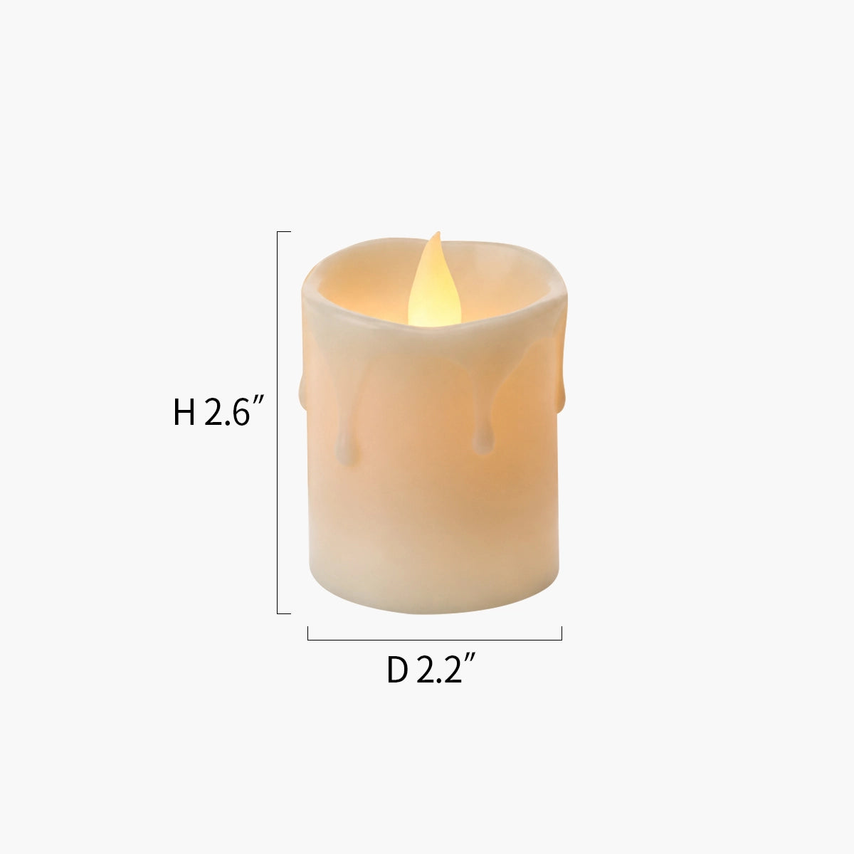 Antizer Lvory Drip Flameless Votive Candles 12 Pack × 36