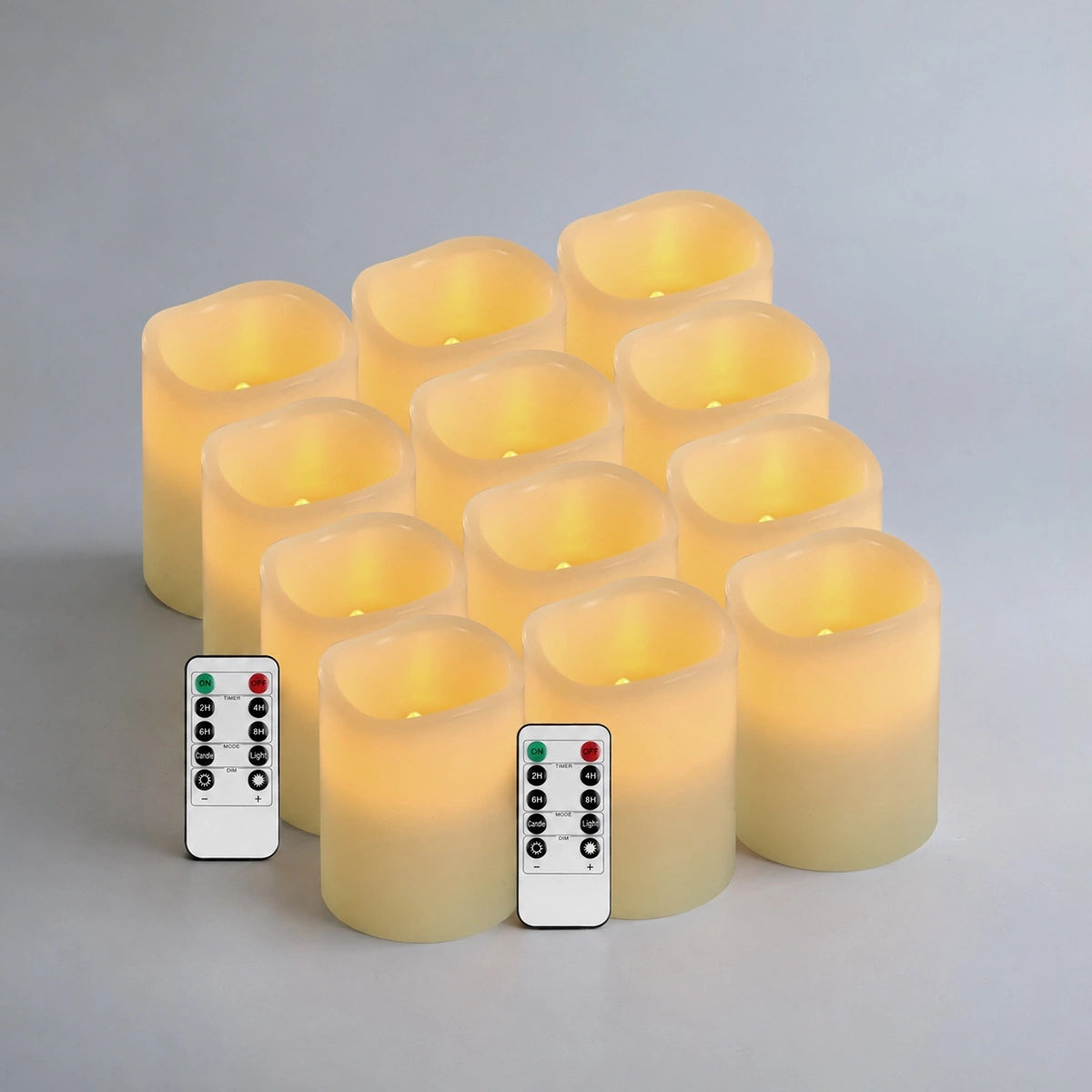 Antizer Lvory LED Flameless Paraffin Candle 12 Pack × 8
