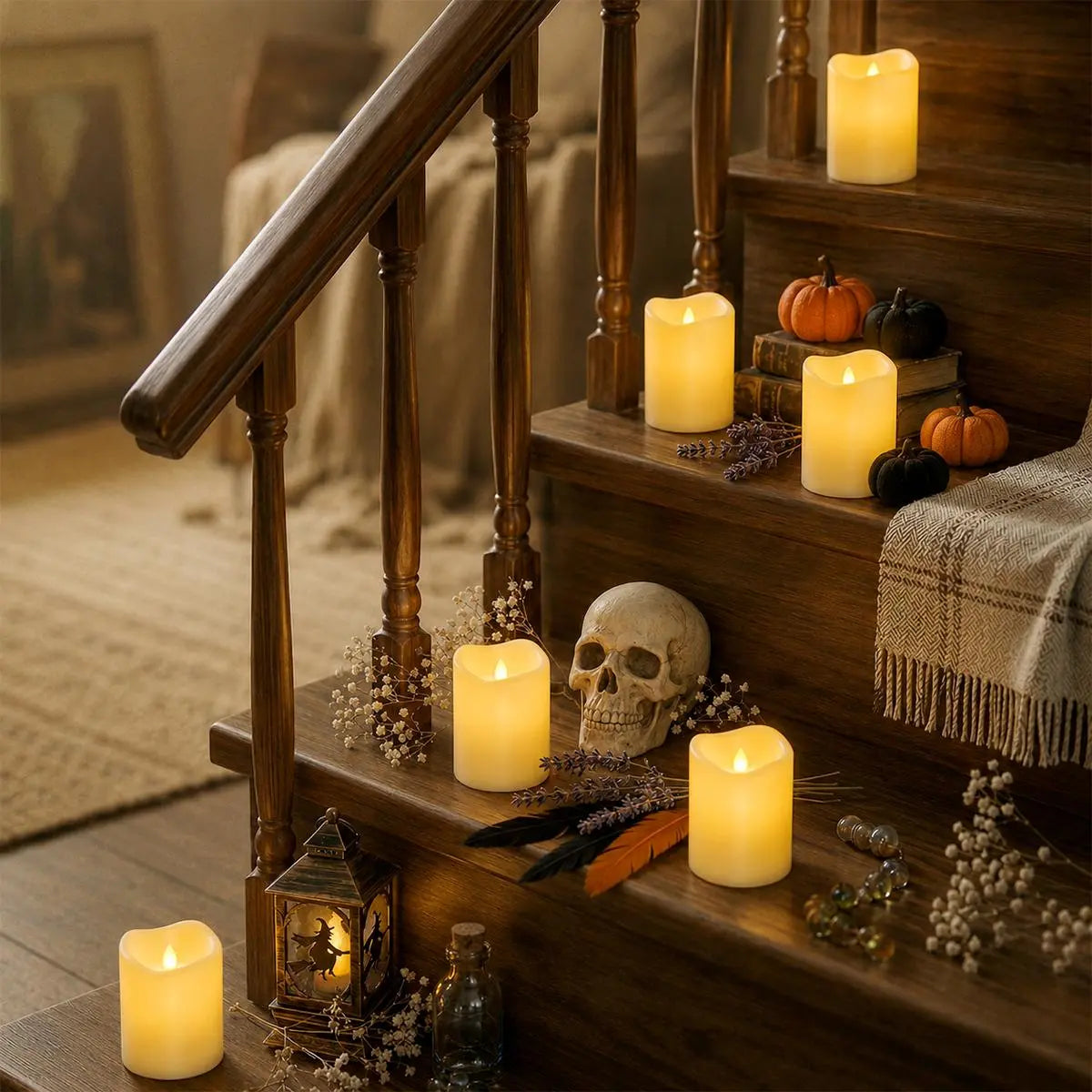 Antizer Lvory LED Flameless Paraffin Candle 12 Pack × 8