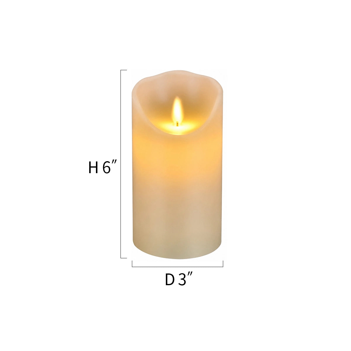 Antizer Lvory LED Flameless Paraffin Candle 2 Pack × 20