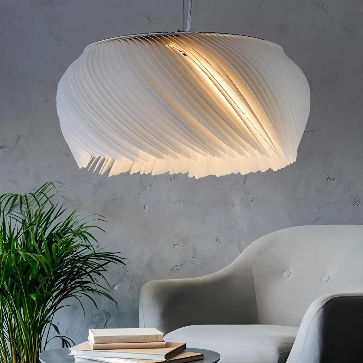 Antizer White Acrylic Petal Pendant Light for Living Room