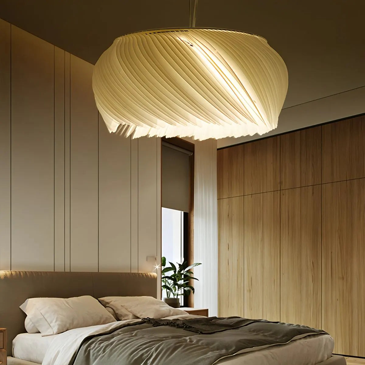 Antizer White Acrylic Petal Pendant Light for Living Room